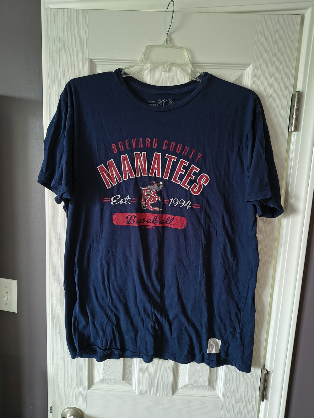 Brevard County Manatees Navy Graphic Tee VGUC